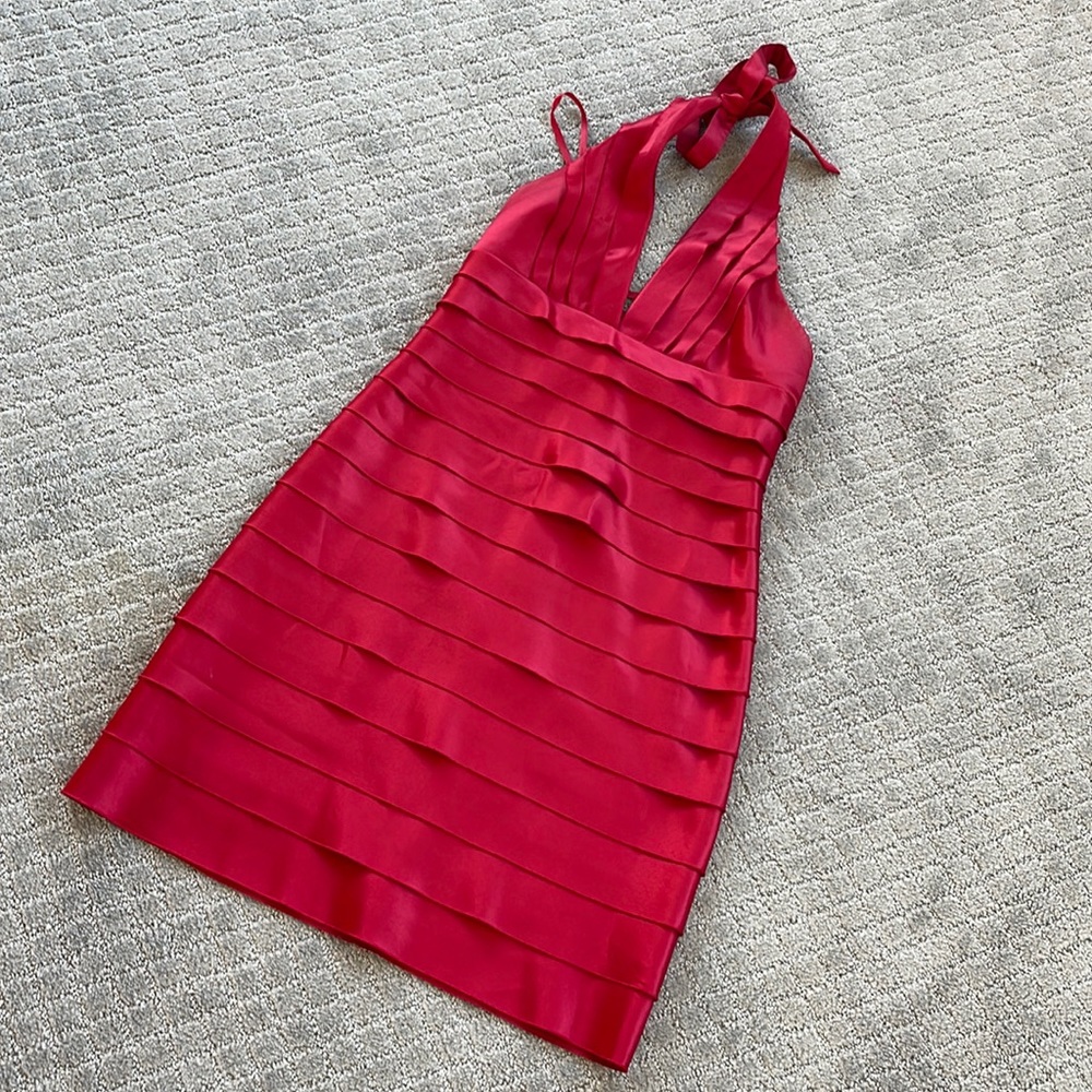 BCBG Cocktail Dress w/ layered ruffles